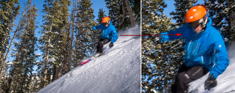 John Fullbright skiing at the Taos Valley Ski Area near Taos, New Mexico.