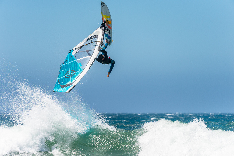 Levi Siver wind surfing in and around San Francisco, California on June 20, 2016.